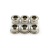 VANSON 6 x Nickel Conversion Bushings, Vintage Guitar Tuners / Machine Heads 10.8mm to 6.2mm Reducer