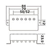 Wilkinson M-Series WOHZB 'HOT' Zebra Humbucker Set for Gibson, Epiphone etc. (SET, Black Mounting Ring)
