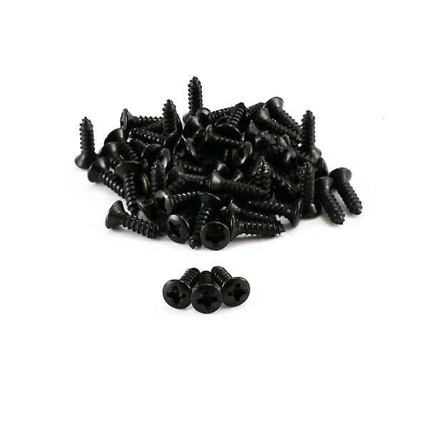 VANSON (12, 25, or 50) Black Scratchplate Pickguard Screws for Stratocaster or Telecaster Guitars