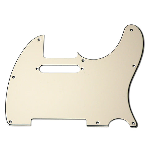 VANSON 3-Ply Vintage White Premium Quality TC2 Scratchplate Pickguard for Squier Telecaster® Type Guitar Projects
