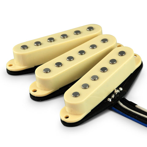 VANSON 'Classic Pro' Alnico V Ivory/Cream Single Coil Pickup Set for Stratocaster Guitars