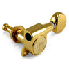 Wilkinson WJN05 EZ-LOK Gold Right Handed 19:1 Gear Ratio Tuners / Machine Heads for Stratocaster, Telecaster, Jackson, Ibanez, BC Rich, Schecter, Electric Guitar (Right Handed, Gold)
