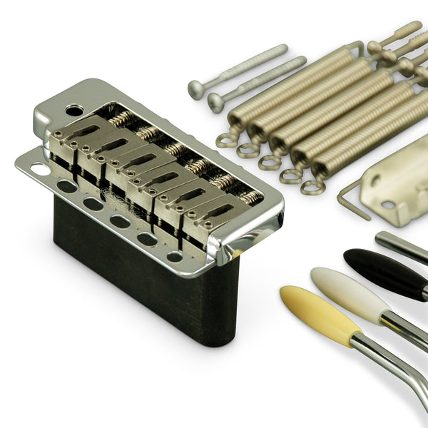 Wilkinson WVP6 SB Nickel Vintage-Style Tremolo Bridge & Accessories for Stratocaster, STEEL BLOCK, WVP6NI SB